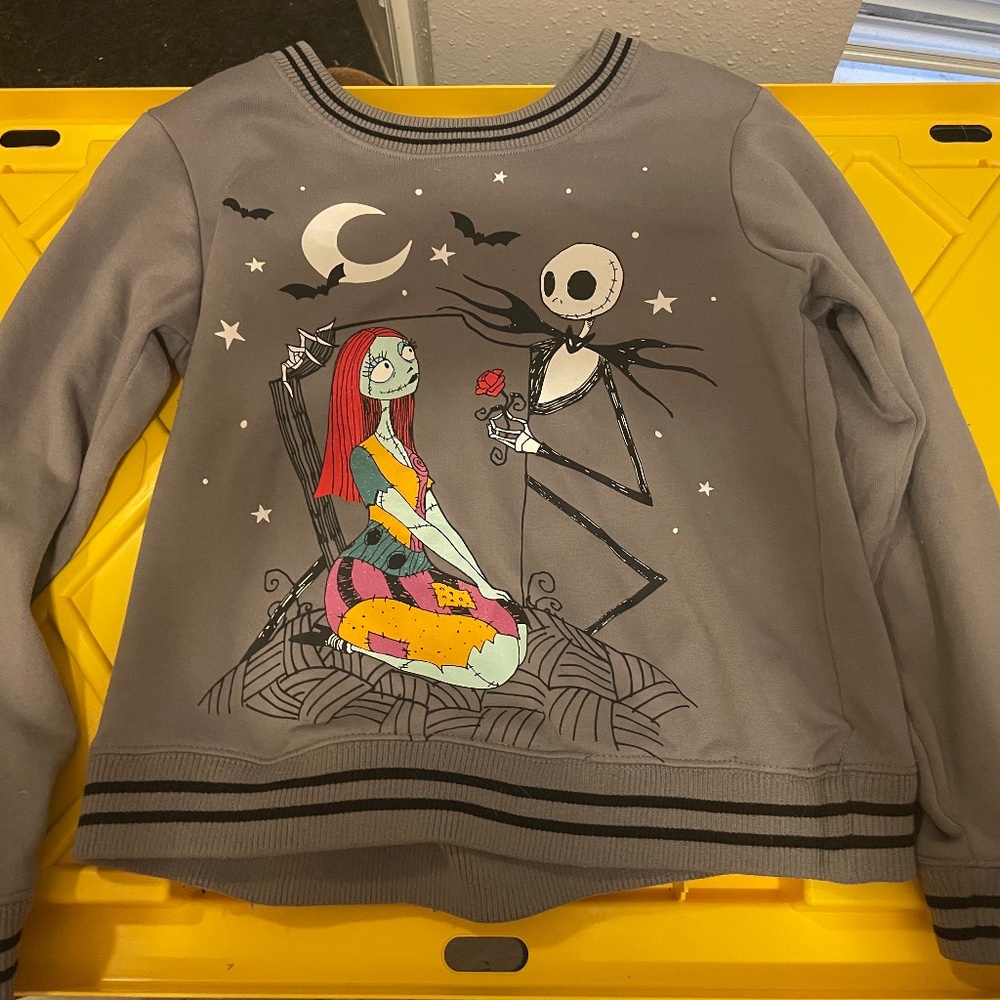 The Nightmare Before Christmas Jack & Sally Varsity Style Sweater/Sweatshirt | S